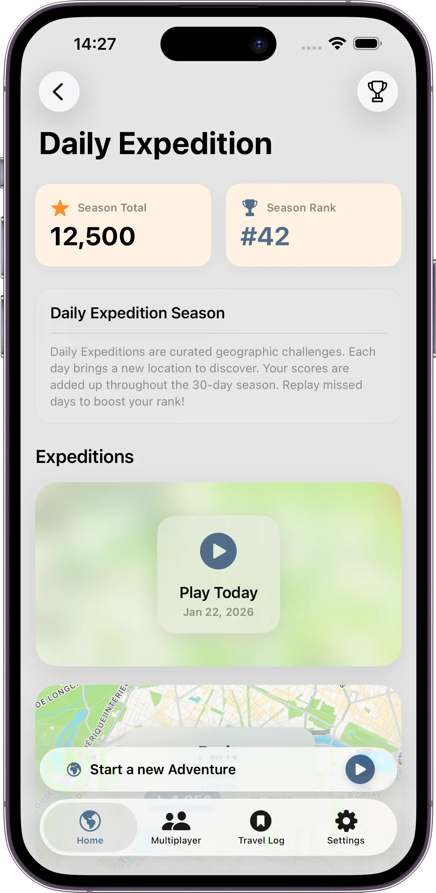 GeoTurn daily expedition journal